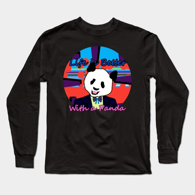 Panda Long Sleeve T-Shirt by momomoma